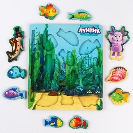 Lyuntik player game “Water Adventures” 10 characters, catch the heroes with a fishing rod-1