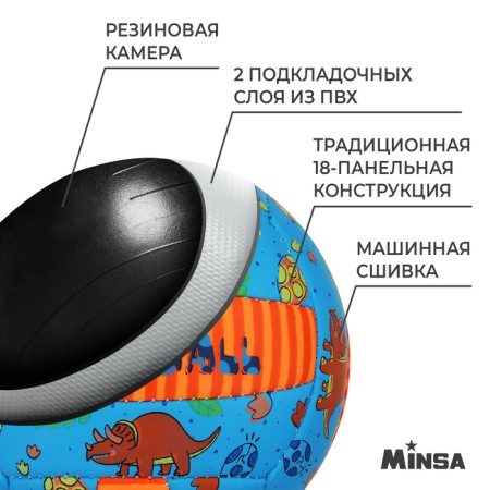 Volleyball Minsa, PVC, machine stitching, 18 panels, p. 2-2