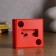 Alarm clock, 9 x 9 cm, red