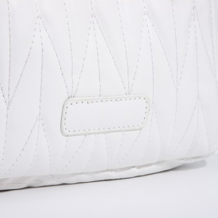 Bag Cross-Bodi with a zipper, white color-5