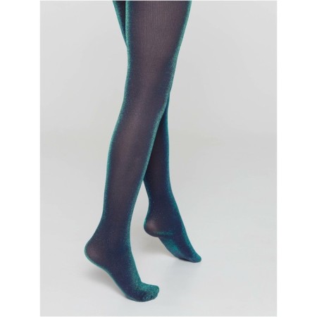 Pantyhose children from microfiber with Lurex Contte Elegant Holid, height 104-110 cm, color Mare-Marino-2
