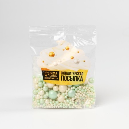 Sprinking confectionery soft: white, mint, 25 g.-3