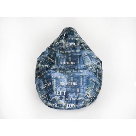Medical pear chair, size 120x70 cm, print central denim, velor-2
