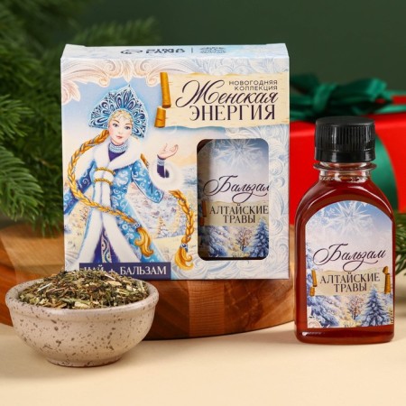 Gift set "Women's Energy": tea 30 g and balm on Altai herbs 110 ml.-7