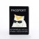 Cover for passport, black color