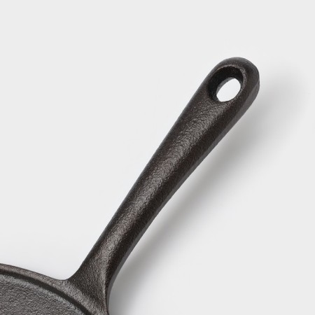 Flying pan, cast iron, d = 19.5 cm, cast-iron handle, black color-4