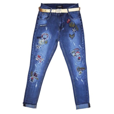 Jeans for girls, height 146 cm, blue color