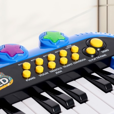 Synthesizer Floor "Musical World", light, sound effects, with a microphone-6