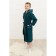 Children's robe with a hood, height 158 ​​cm, emerald color