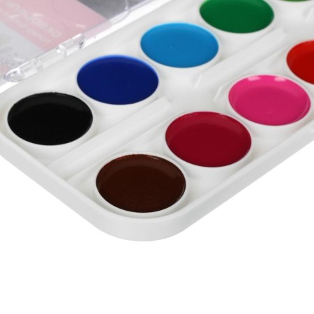 Watercolor 12 colors "Gamma" "Cartoons", honey, without brush, plastic-2