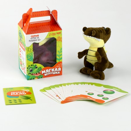 Training cards with a soft toy "croco"-1