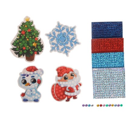 New Year's mosaic sticker uniform “New Year! Visiting Santa Claus "-2