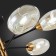 Ceiling EVOLUCE lamp. Sle155502-06. Gloa. 6x40 watts, E14, 68x68x22 cm, black color, brass