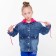 Denim jacket for girls, blue color, height 116 cm