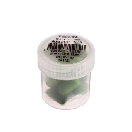 Nozzle pellets with an elastic band, anise, 8-14 mm, 20 ml