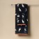 Tainted towel, size 70x140 cm, black color