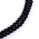 Beads made of natural stone "Black Agat" set 60 pcs., Size 1 pc. - 6 mm