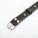 The collar combined dimensionless, leather/tarpaulin, 65 x 3.5 cm, Osh 31-61 cm, black