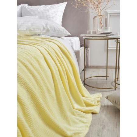 Mimosa plaid, size 150x200 cm, yellow color-6