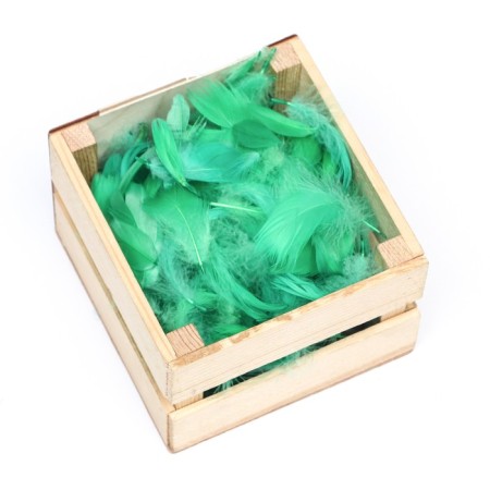 Filler from feathers for balls and gifts, khaki, 6g. Mix-1