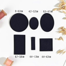 Clothing patch, heat -miles, 6 pcs, blue color