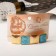 Hair hair clip "Irma" 8 cm, golden blue