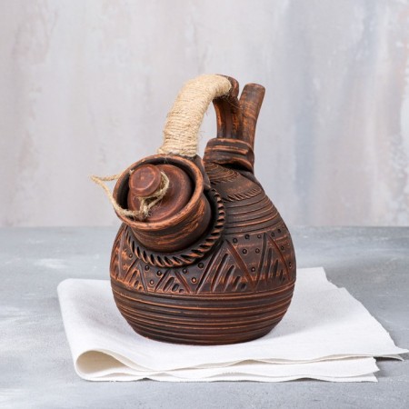 Tapetor for brewing "Tatarsky", pottery, red clay, 0.8 liters-1