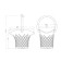 Crystal Bohemia Diamond basket, 23 cm