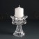 Glass Glass per 1 candle d = 3 cm "Bun Rose" transparent 8.2x8.2x9 cm