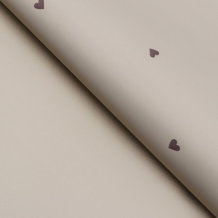 Film in sheets, 58x58 cm, "hearts", light coffee 65 microns-1