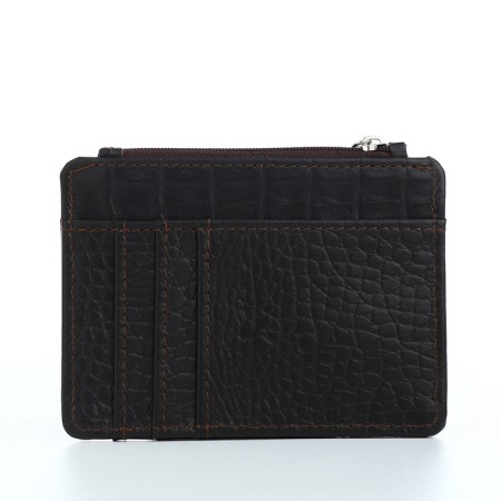 Busmel on leather, Textura, 8 cards, brown color-3