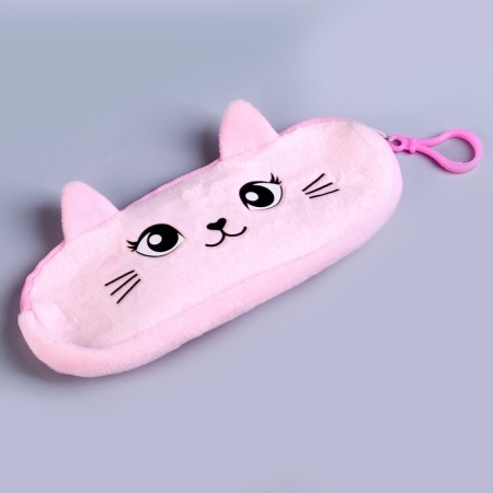 Penal School "cat", soft, 20 × 6.5 cm, plush, pink-2