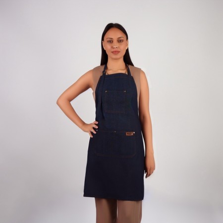 Apron for the master, denim, blue color-2