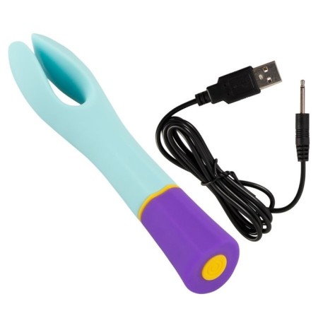 Bunt vibrator. Double, 18.2 cm, blue-4