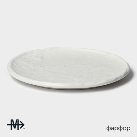 Porcelain dish for feeding Magistro Slate, D = 21 cm, white color-1