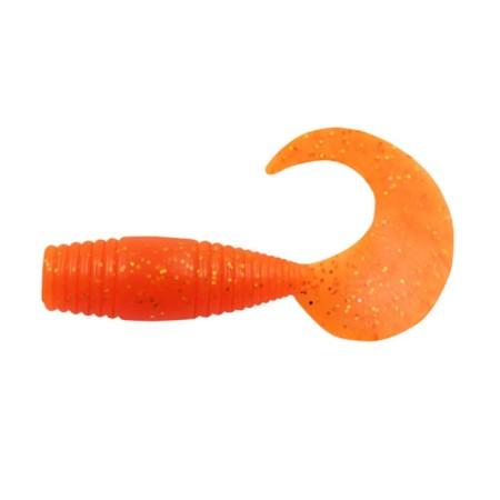 Twizter Yaman Pro Spry Tail, 7.6 cm, color #03-Carrot Gold Flake, packaging 8 pcs.