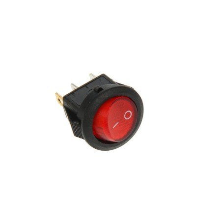 The keyboat REXANT RWB-106, Round, 250V, 3A (3C), On -off, Micro, Red, C under under