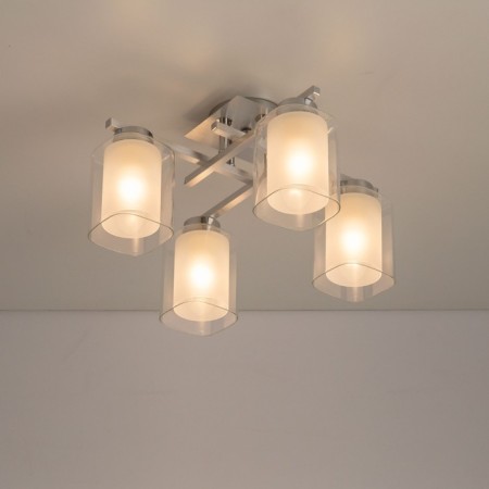 Ceiling Citilux Cutilux CL111140, 42.5x42.5x24.5 cm, 4x75W, E27, Gray color-2