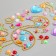 Decorative jewelry from rhinestones "Flamingo and hearts"