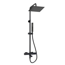 The shower system wasserkraft a299.255.218.bm Thermo, tropical shower, thermostat, black