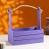 Wooden Kashpo 25.5 × 15 × 30 cm "AROMA", handle rope, purple