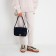Bag Cross-Bodi with a zipper, blue color