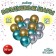 Latex ball 12 "Chrome", metal, set of 50 pcs., Mix color
