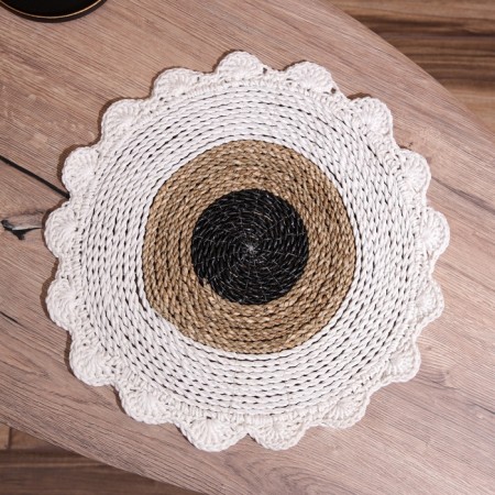 Wicker rug round 35 cm-1
