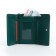 Women's wallet on the button, green color