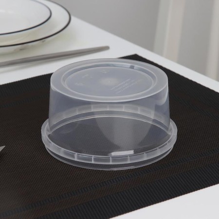 Container plastic disposable round, 485 ml, transparent color-1