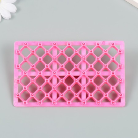 Plastic stamp "Rhombus with butterflies" 12.8x7.5 cm