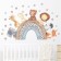 Stick plastic interior color "animals on the rainbow" set 2 sheets 30x60 cm