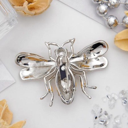 Brooch "Bee" Medunitsa, colored in silver-1