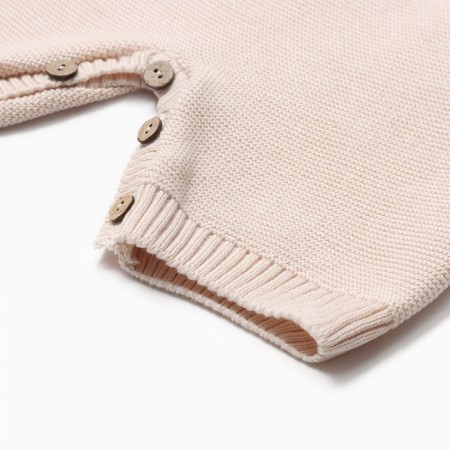 Combine Children's Knitted Minaku, height 62-68, beige color-5